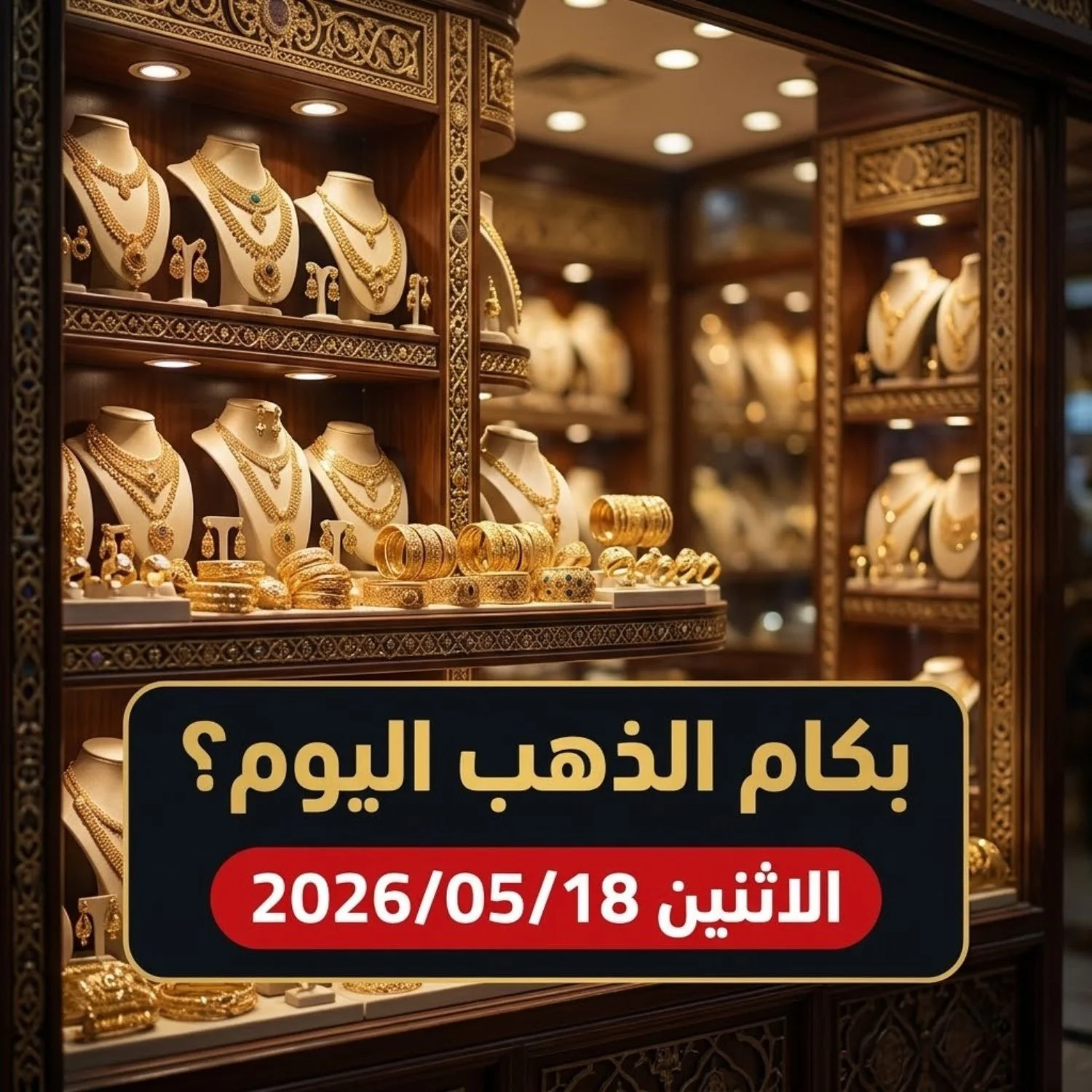 أسعار الذهب في مصر اليوم الاثنين 18 مايو 2026: استقرار في ختام التعاملات المسائية