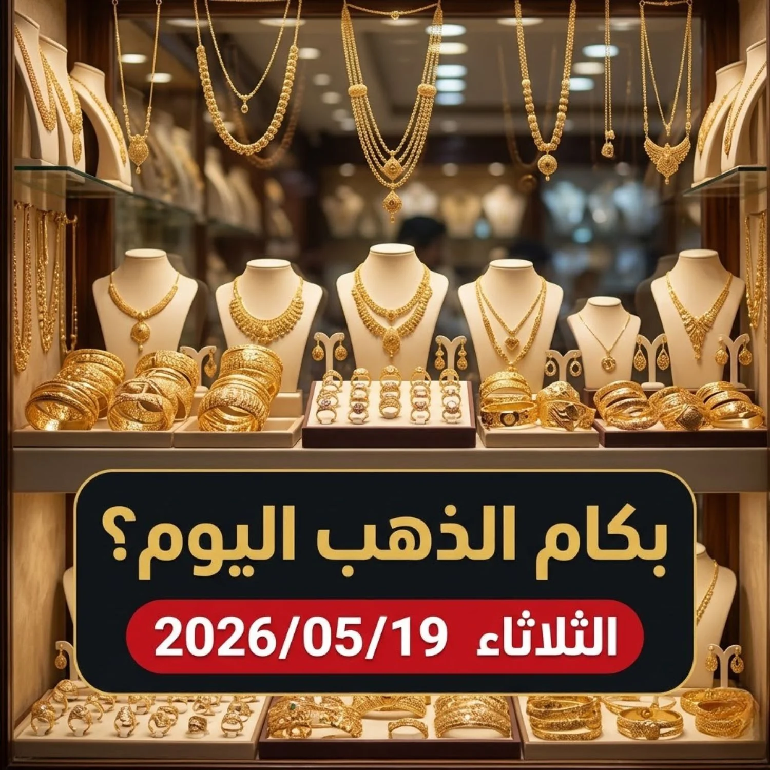 أسعار الذهب اليوم الثلاثاء 19 مايو 2026 في مصر: تحديث المساء