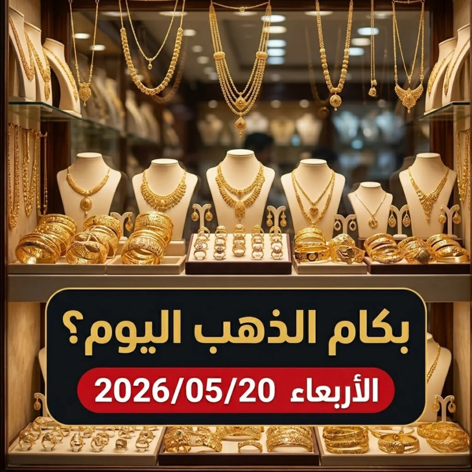 تقرير أسعار الذهب في مصر اليوم الأربعاء 20 مايو 2026: قفزة تاريخية في أسعار الصاغة