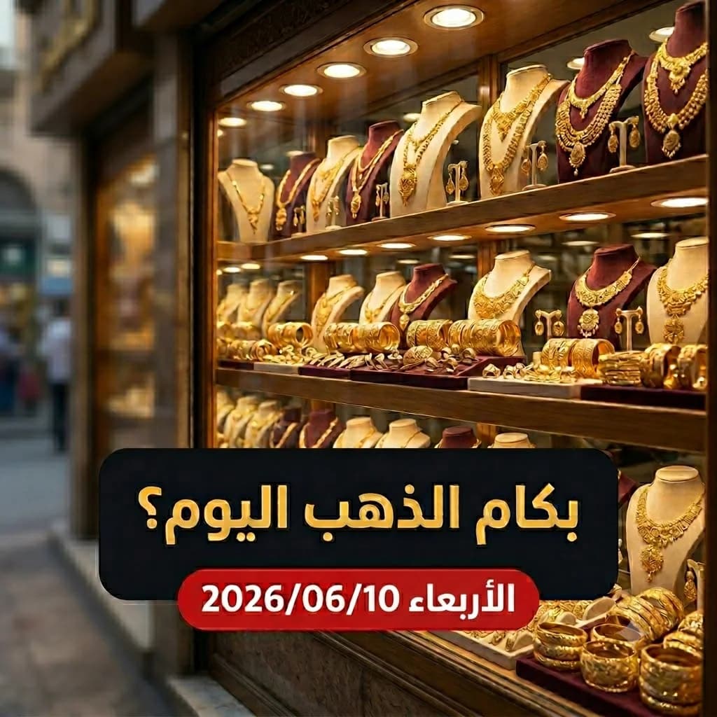 أسعار الذهب اليوم الأربعاء 10 يونيو 2026 في مصر