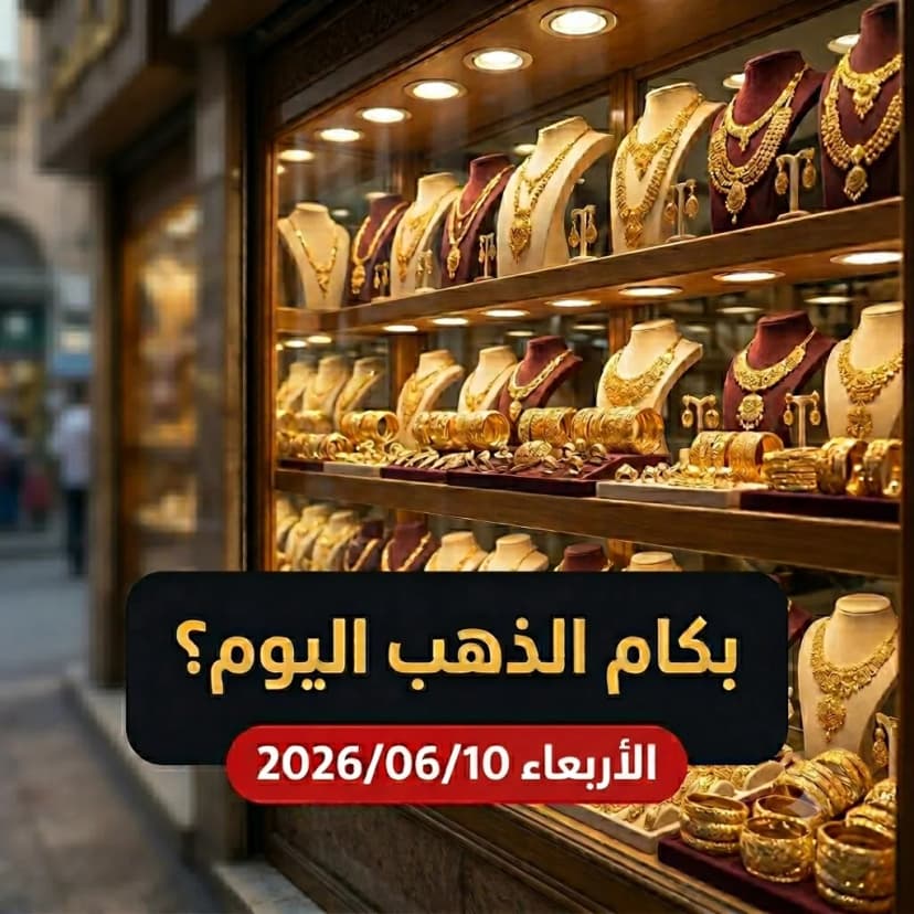 أسعار الذهب اليوم الأربعاء 10 يونيو 2026 في مصر