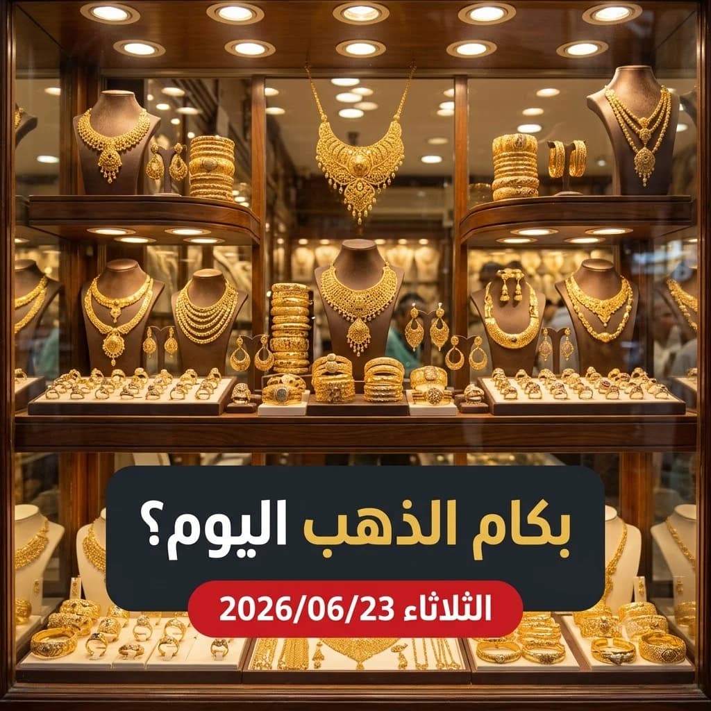 أسعار الذهب اليوم الثلاثاء 23 يونيو 2026 - تقرير صباحي