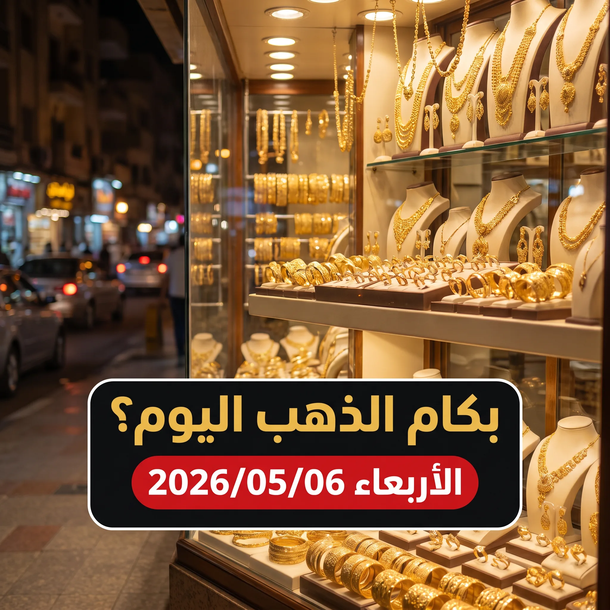 أسعار الذهب في مصر مساء اليوم الأربعاء 6 مايو 2026